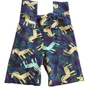 Women's Lularoe UNICORNS Buttery Yoga Band Soft Leggings One Size GUC #7674